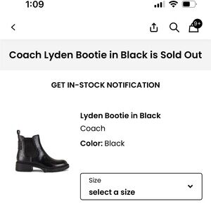 Coach Black Ankle Boot